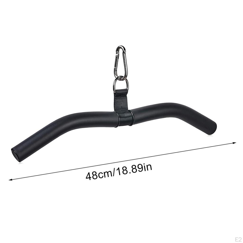 LAT Bar Cable Machine Attachment, Pulldown with Full Rotation and Rubber Handle for Gym,