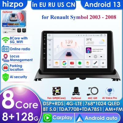 Car Intelligent Systems Carplay Android Car Radio for Renault Clio 2 2000-2012 Multimedia Video Player WIFI Intelligent Screen Autoradio RDS DVR
