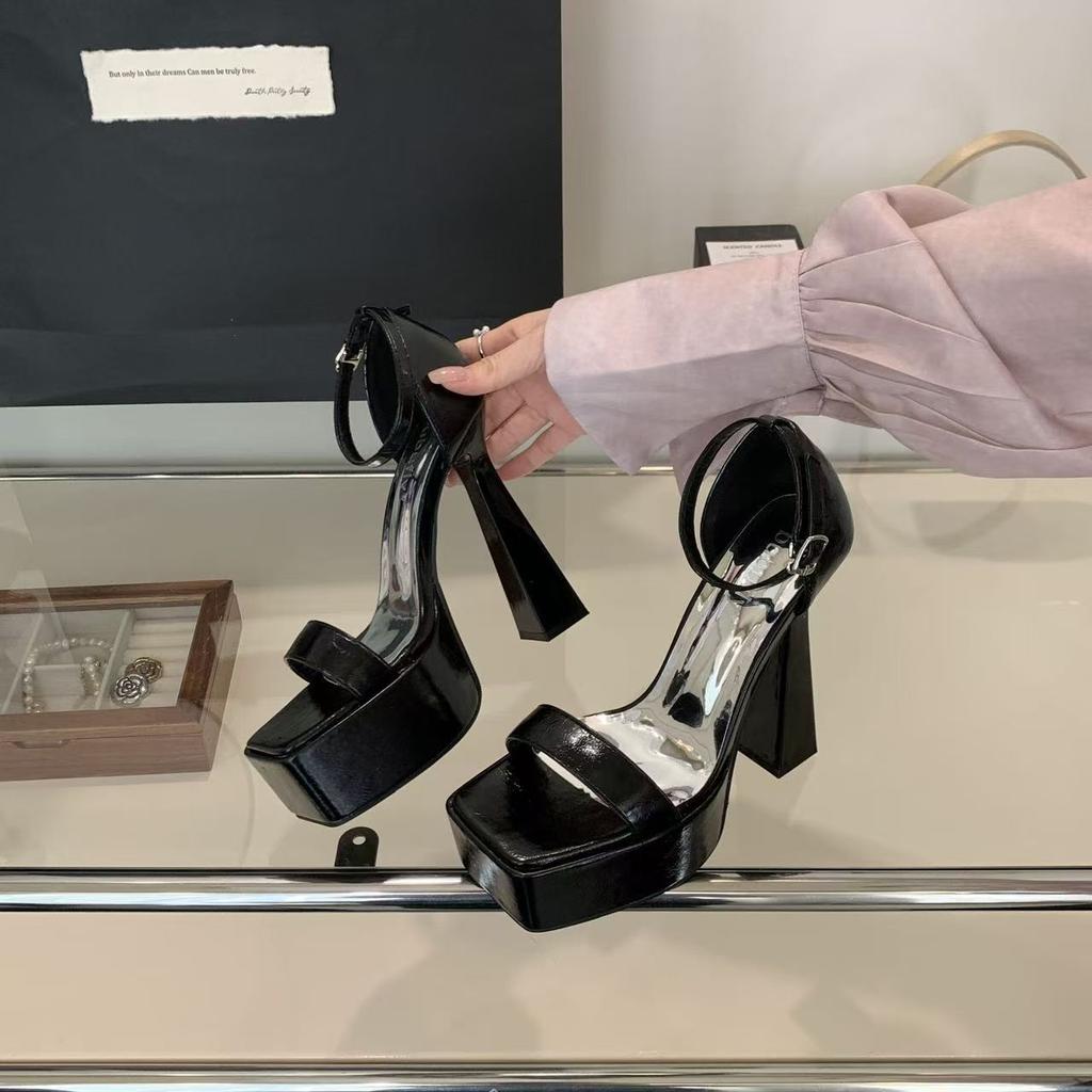 Hate the sky high wear-resistant non-slip open toe high heels women's summer new waterproof table platform platform heel sandals women