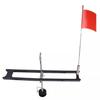 2Pcs Ice Fishing Tip Up Replacement Rail Style Foldable with Orange Flags Rail Tip Up Ice Fishing Accessories Easy to Use