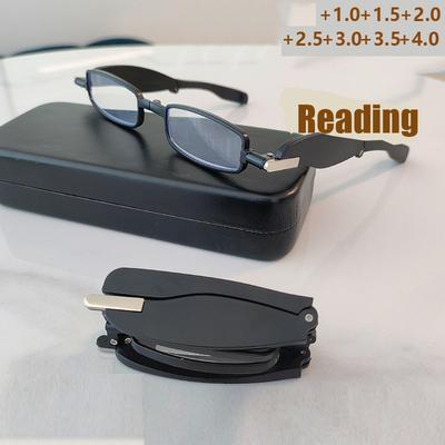 Ultradünne Lesebrille Drehbar Faltbar Tragbar Mini Blaulichtfilter HD 555 für Ältere