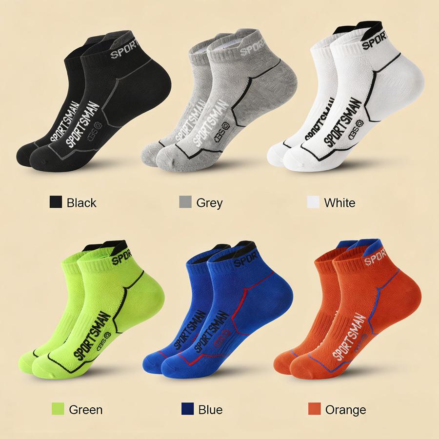 6 Pairs Mesh Socks Men's Summer Man Short Socks Breathable Ankle Socks Cotton Sports Socks Black Thin Cut Run Men Socks