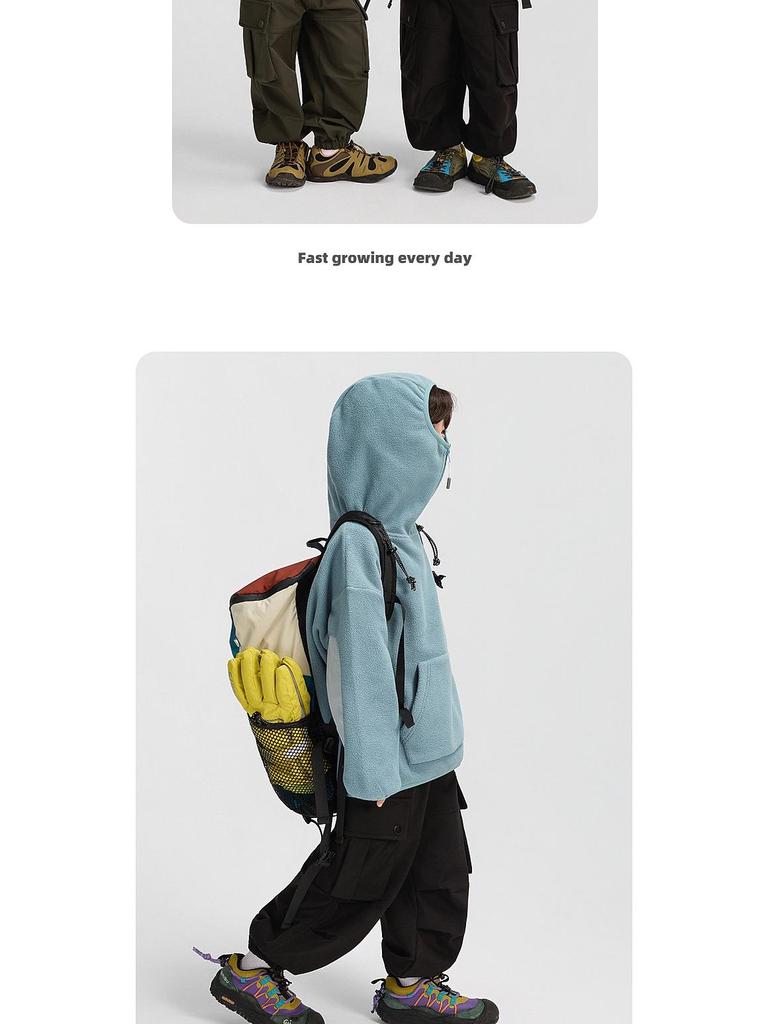 Märchenhafte Erinnerung Winter 2025 Dickes Polarfleece Kapuzensweatshirt für große Jungen