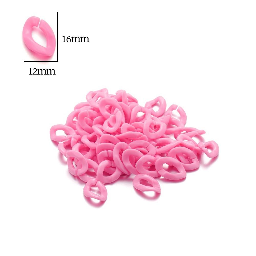 50/100Pcs Colorful Twisted Acrylic Link Chain Assembled Parts Beads for DIY Necklace Jewelry Making Findings Accessories