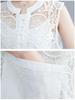 Retro Embroidered Lace Sleeveless Vest Dress Set - Plus Size, Hollow-Out, Two-Piece, Summer Loose Fit.