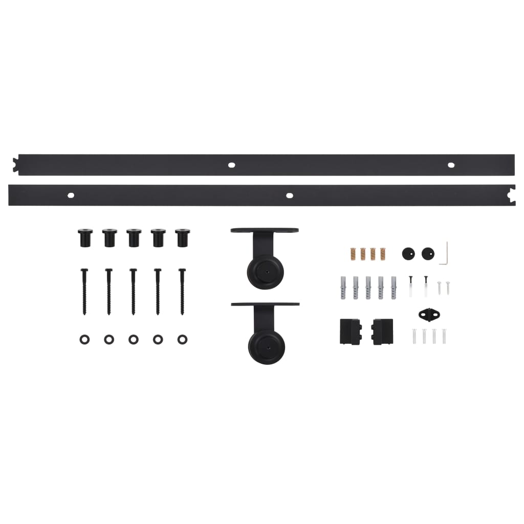 Vidaxl Sliding Door With Hardware, Esg Glass And Aluminium, 90X205 Cm