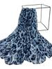 New Vintage Voile Scarf Leopard Print Hijab for Women Lightweight Sunscreen Head Wrap Beach Cover-Up Windproof Travel Scarf