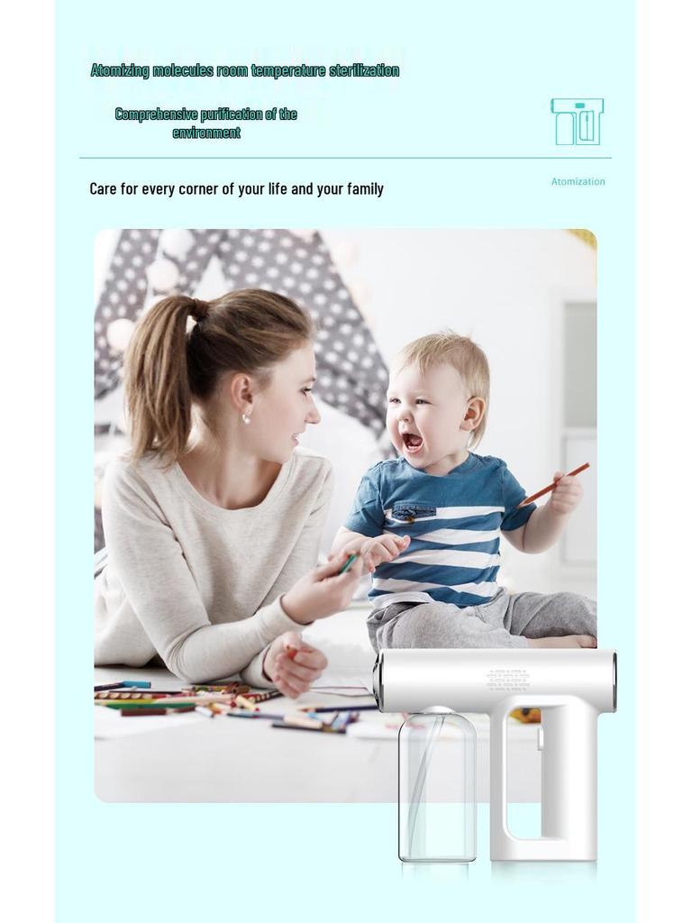 Blaulicht-Nano-Desinfektionssprüher - Elektronischer Zerstäuber zur Haushaltssterilisation