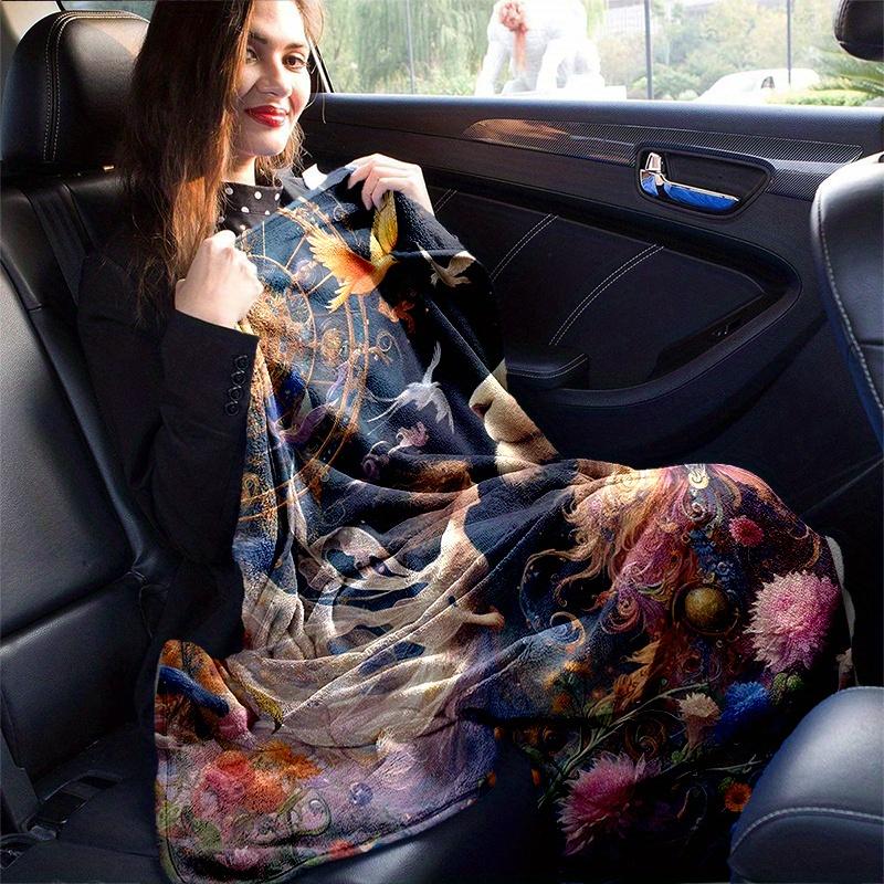 1pc Fairy & Lion Blanket, Home Decorative,Living Room, Travel, Camping, Car Blankets
