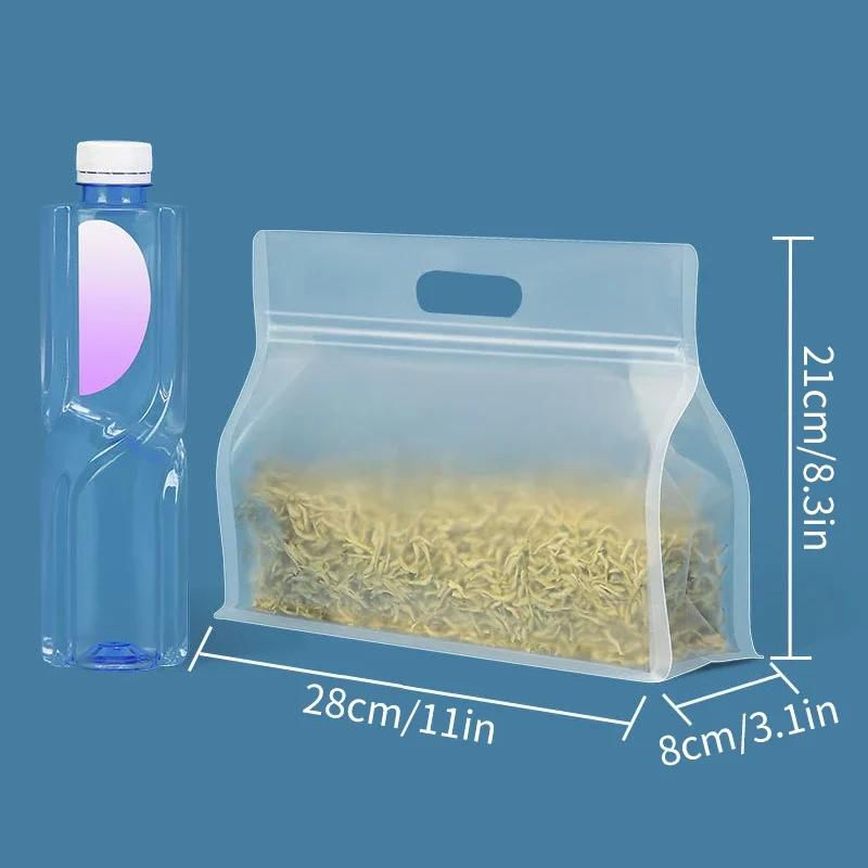 Ziplock Saran Wrap Plastic Bags Reusable PEVA Food Packaging Leakproof Fresh Shut Bags Stand Up Fresh Bag Kitchen Stoeage