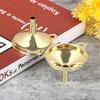 Stainless Steel Kitchen Funnel Gold Color Metal Filter Metal Funnel Functional Design Cone Shape Oil Liquid Funnel Kitchen Use
