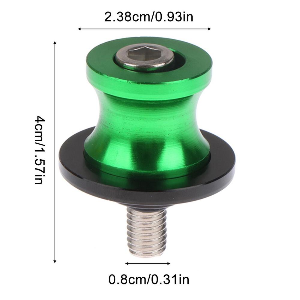 Motorcycle Swing Arm Sliders M8 Swing Arm Slider Stand Screws Swingarm Spools For Lifting Pin Screw Rear Sliders M8 Threads