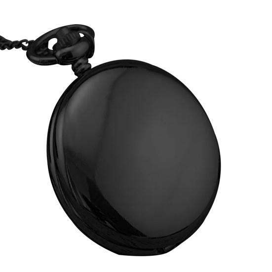 

Карманные часы унисекс ретро сплав гладкие винтажные карманные часы для повседневной жизни чёрный