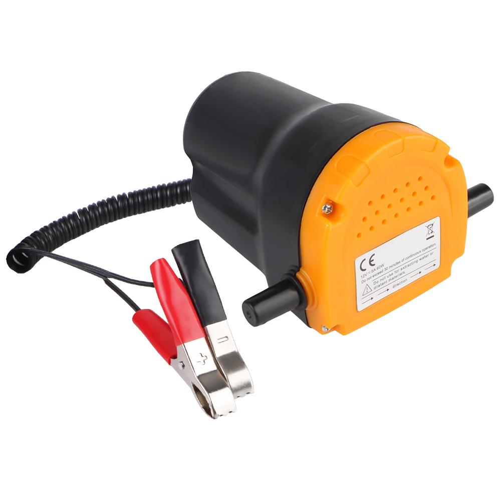 60W 12V Car Oil Filling Pump Fuel Gas Pump With Hose Electric Automatic Absorption Oil Change Water Pump Boat Gasoline Pumping