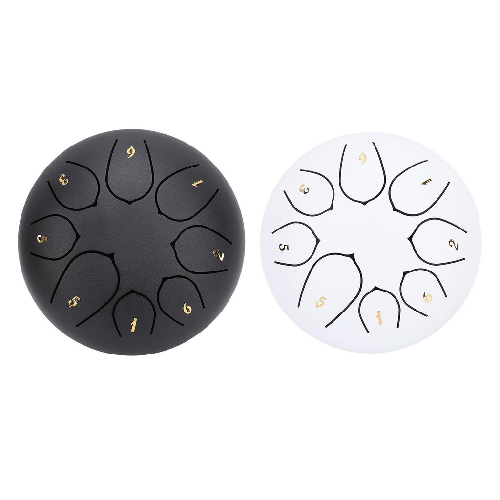 6 Zoll 8 Noten Zungentrommel C-Ton Angenehmer Klang Edelstahl Musikalisches Schlaginstrument für Mu