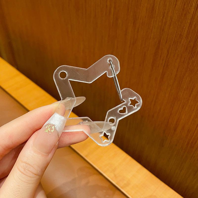 Kawaii Acrylic Irregular-Shape Multifunctional Cartoon Keychain Carabiner