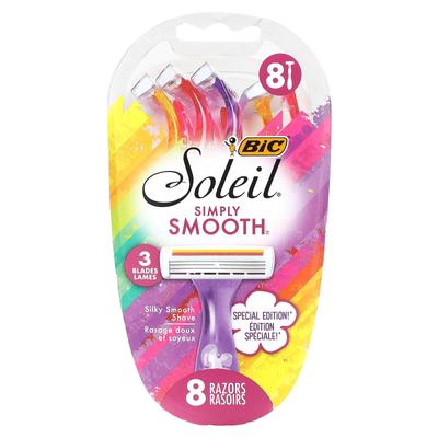 BIC, Soleil Simply Smooth, Disposable Razor, 8 Razors