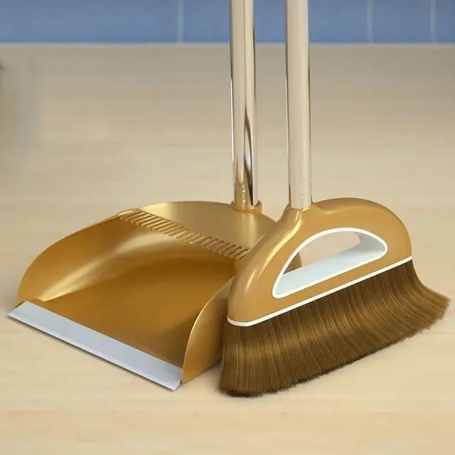 Ensemble balai magique et pelle à poussière en plastique, outils de nettoyage, balayeuse, essuie-glace pour sols, accessoires pour la maison, brosse de balayage multifonction