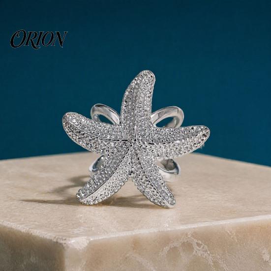 Stylish Gift for Her Starfish Alloy Scarf Buckle, Multi-functional Elegant Ring, Unique Pin Bohemian Ocean Theme Clothing Accessories Daily