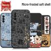 Black Cartoon Chinese Style Silicone Honor X20se Phone Case with Tempered Glass Protector