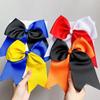 1Pieces 7.48Inch Cheerleaders Girls Elastics Grosgrain Ribbon Bow Rubber Bands Hair Rope Ponytail Holder Kids Hair Accessories