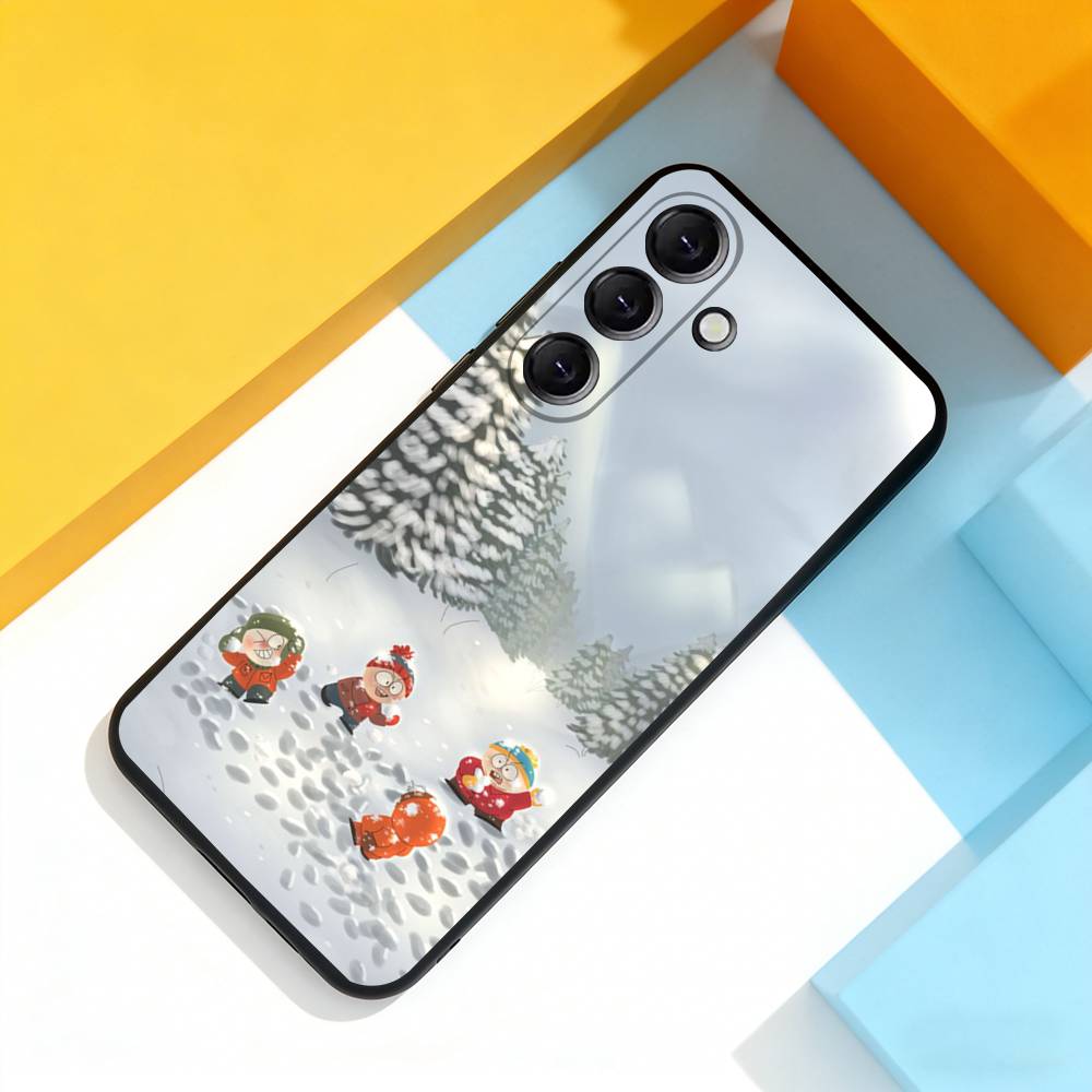 

Funny S-South-P-Park Cartoon For Samsung Galaxy A 22,71,53,52,51,72,73,5G,Note,J7,8,9 Phone Case Soft Black Cover Samsung a735g
