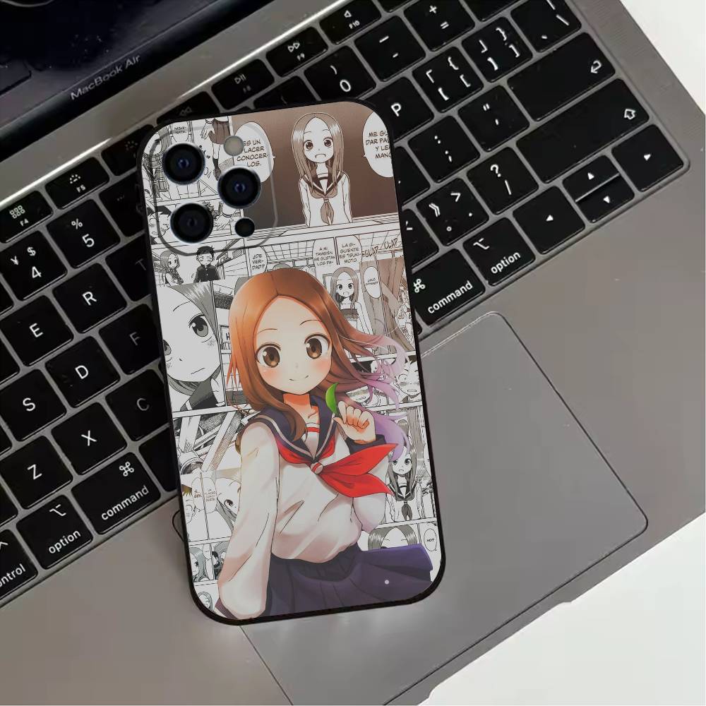 

KarakaiS Jozu no Takagi San Phone Case For iPhone 17,16,15,14,13,12,11 Plus,Pro Max,XS,Soft Silicone Black Cover iPhone12PRO