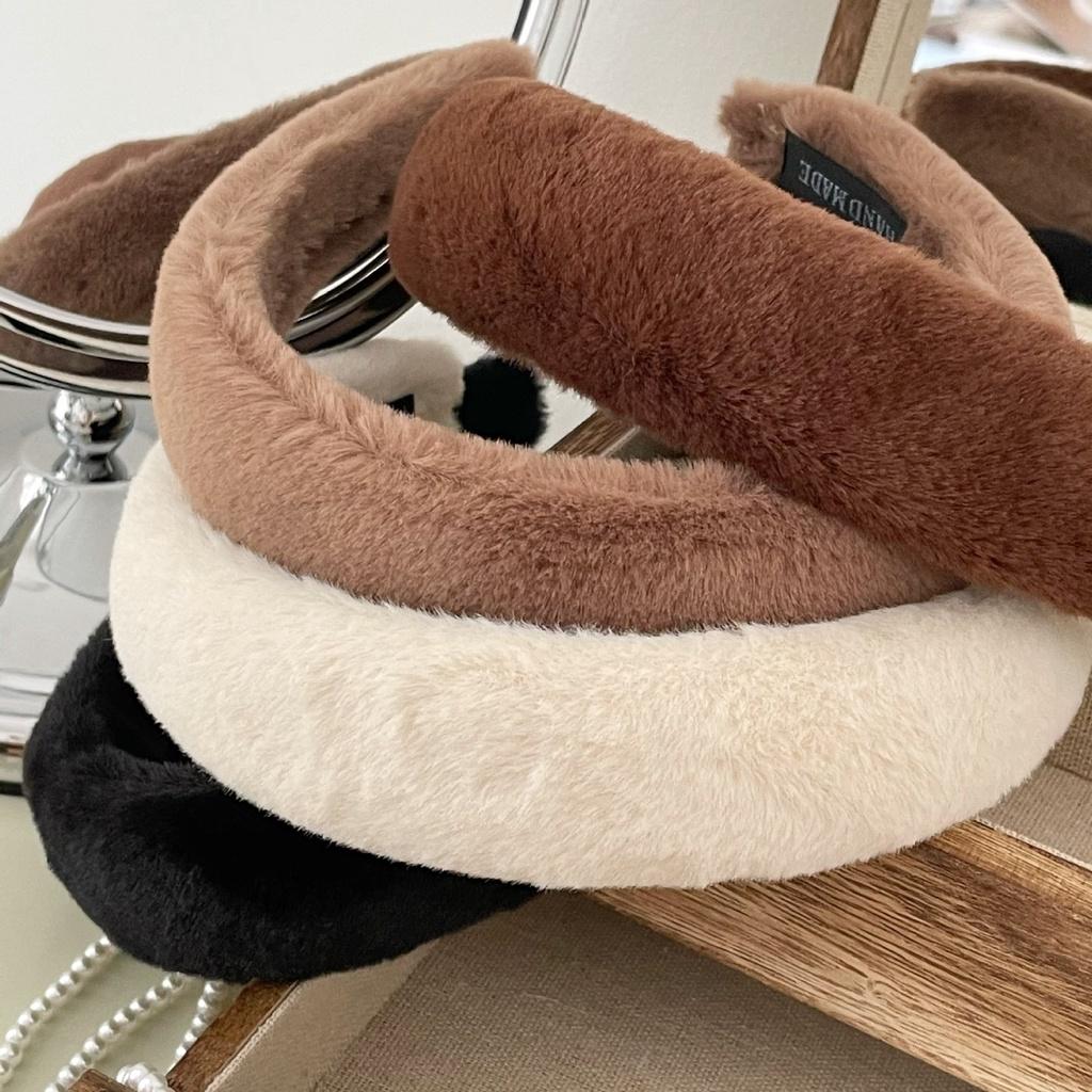 Korean Gentle Girl Sponge Hair Band Thickened Wide Version Hair Soft Waxy Lovely Foundation Fixed Hairstyle Hair Hoop