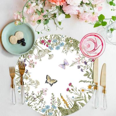 Retro Wildblumen-Platzset für Geburtstage, Hochzeiten oder Teepartys