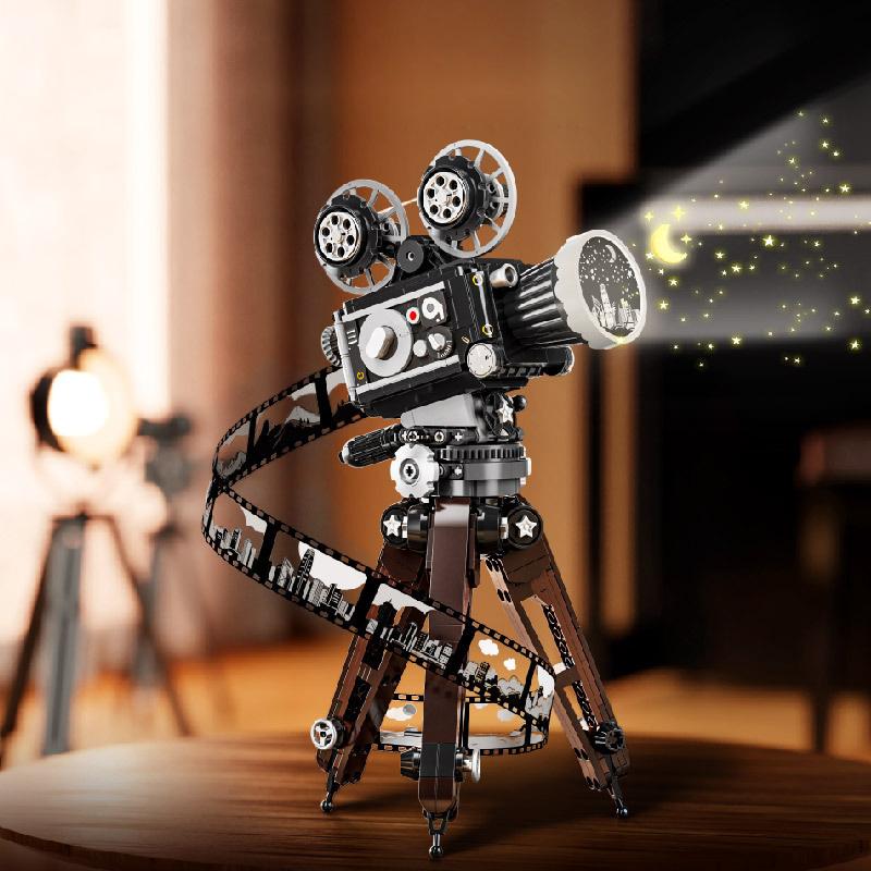 

Креативный строительный блок, имитация ретро-фильма, кинопроектор, конструкторы, модель, кирпичики, коллекция игрушек со светом для подарков