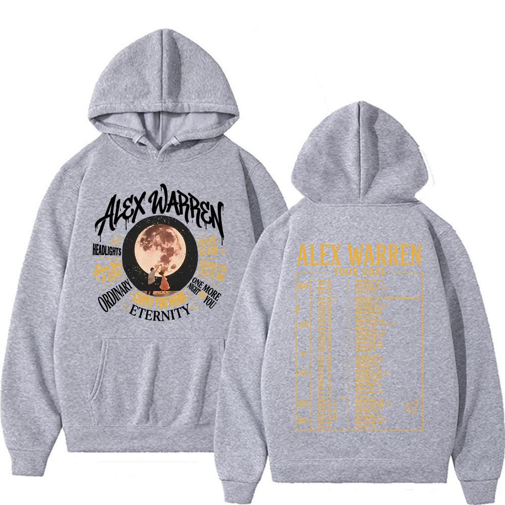Alex Warren Moon Artwork Music Tour 2026 Hoodies Men's Women Fashion Punk Hip Hop Sweatshirt Fleece Casual Long Sleeve Pullovers