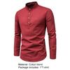 Business Shirt Anti-wrinkle Stand Collar Slim Formal Breathable Autumn Top for Work
