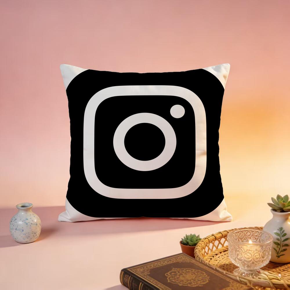 Fashion IInstagramful Cushion Cover Premium SkinFriendly Pillow Case MultiPurpose for Home Office Travel
