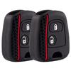 Capa de Silicone para Chave de Carro com 2 Botões para Peugeot 106 107 206 207 307 Citroen C1 C2 C3 C4 XSARA PICASSO para Toyota AYGO Protetor