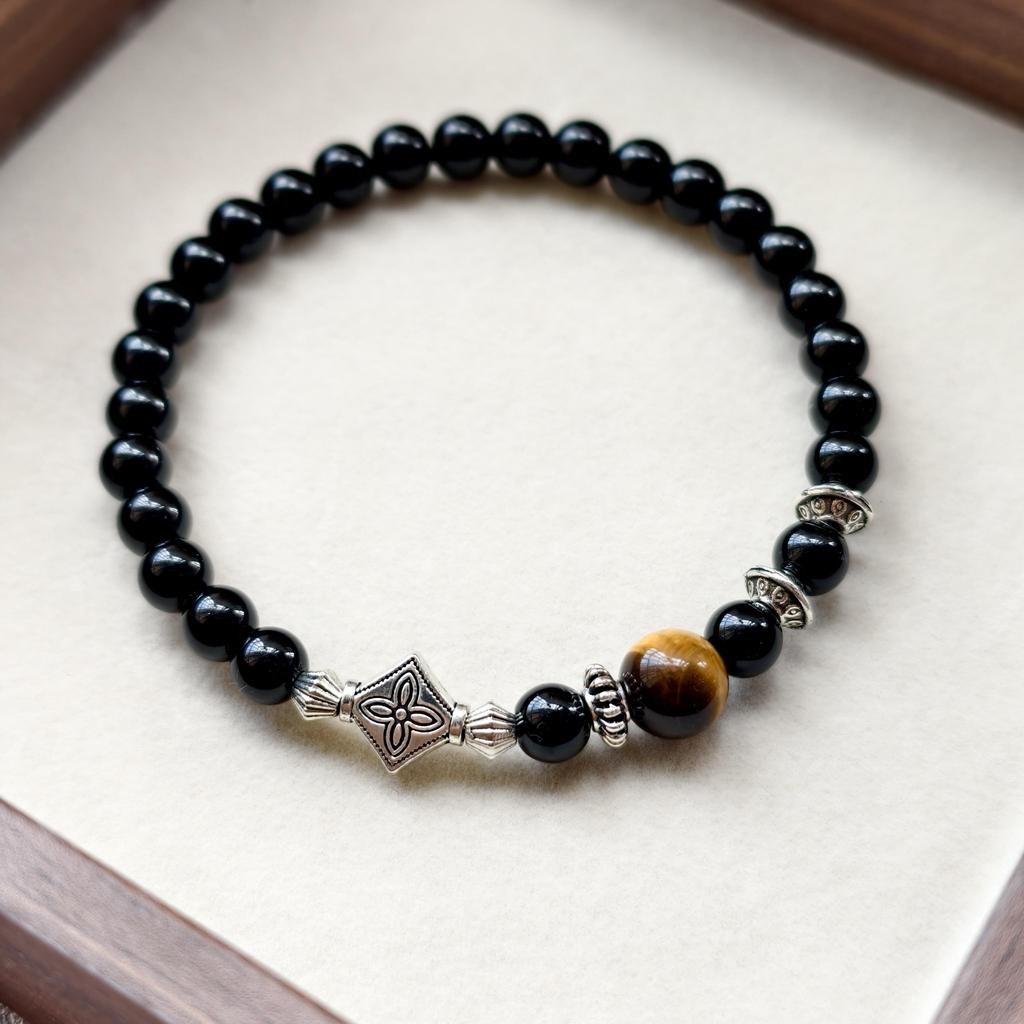 Naturstein Armband 6mm Perlen Natur 7A Tigerauge Lavastein Glücksarmbänder Für Frauen Männer Schmuck Pulseras Homme