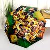 1 PC Automatic Folding Umbrella - Brazil National Football Team Pattern, Portable & Foldable Design with 8 Ribs, Christmas Birthday Gifts