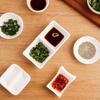Elegant White Ceramic Multi-Compartment Sauce & Snack Dish