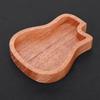 Caixa de Palhetas de Madeira Mogno Forma de Guitarra Estojo para Palhetas Acessórios para Instrumentos Musicais
