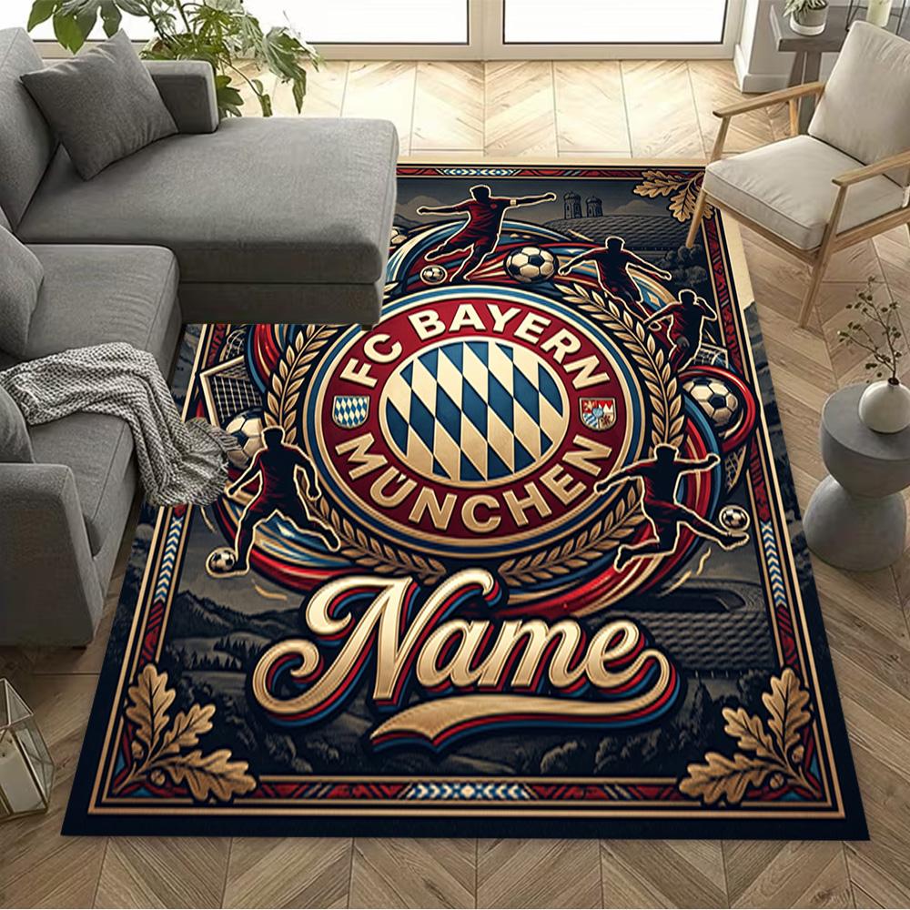 Bayern Munich Soccer Poster Carpet Design for Kitchen Living Rooms Dormitory Dining Room Anti-slip Rug Office home decor Gift for Festivals