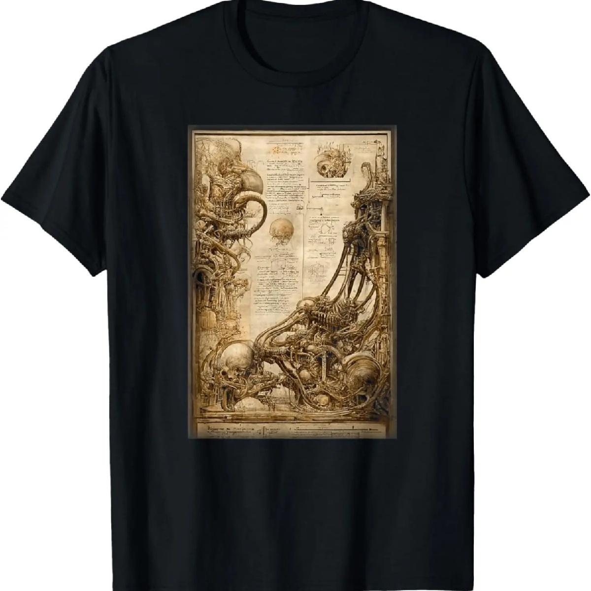 

Full Page Antique Technical Drawing Of The God Of Death T-Shirt XXXXXL чорний