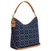 COACH Laurel Fabric Crossbody One Shoulder Handbag Large Women's Denim Blue CY697-IMXIA