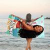 1pc Princess3 Beach Towel with Custom Name, Beach/Swimming/Bath/Picnic/Camping Towel, Suitable for Seaside Beaches