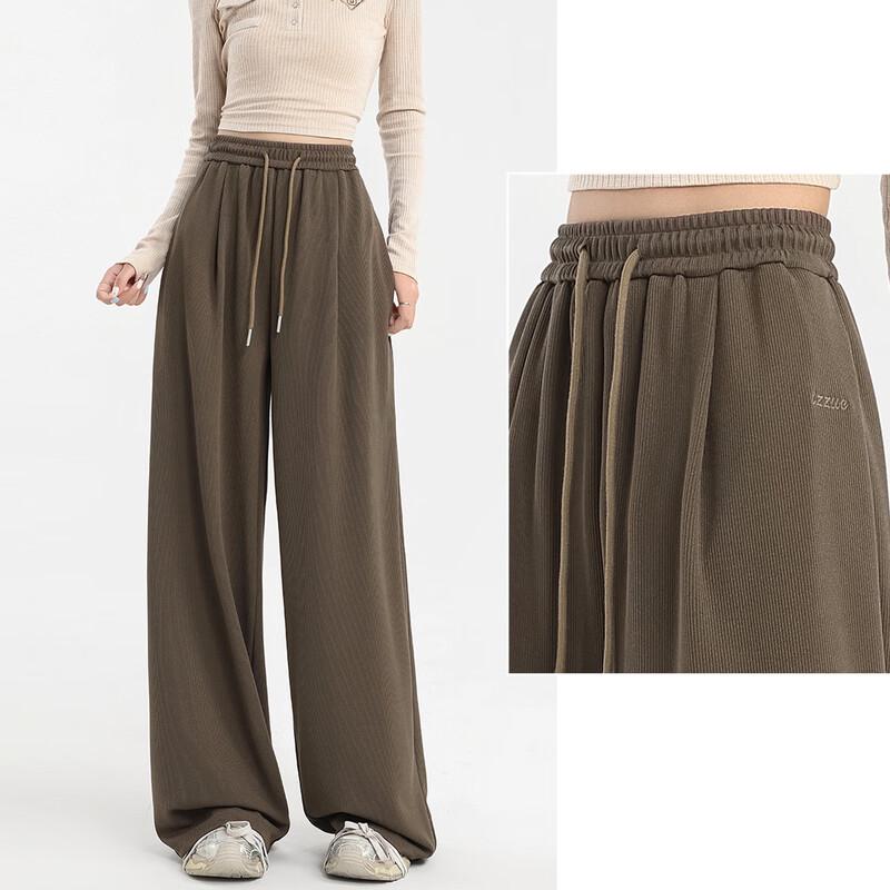 Izzue It Women's Relaxed Fit Drawstring Wide-Leg Pants