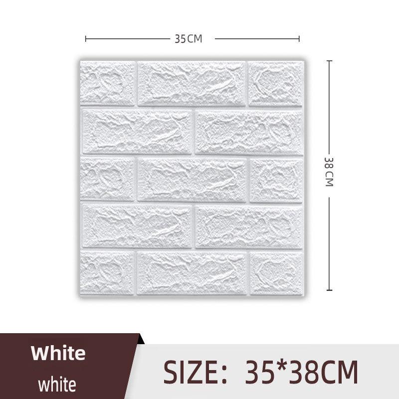 3D XPE Foam Self-Adhesive Brick Wall Stickers, 30x30cm, Small Size
