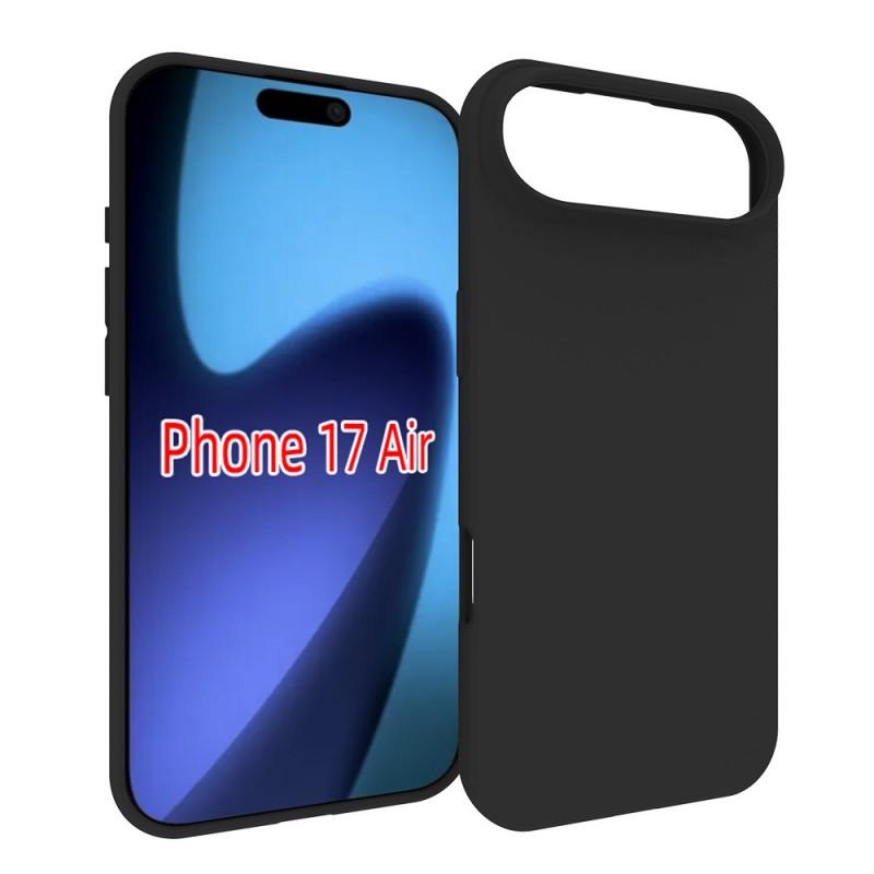 For iPhone 17 Air TPU Case WANLONFENG MS Series Matte Back Cover with Tempered Glass (Big Hole Lens)
