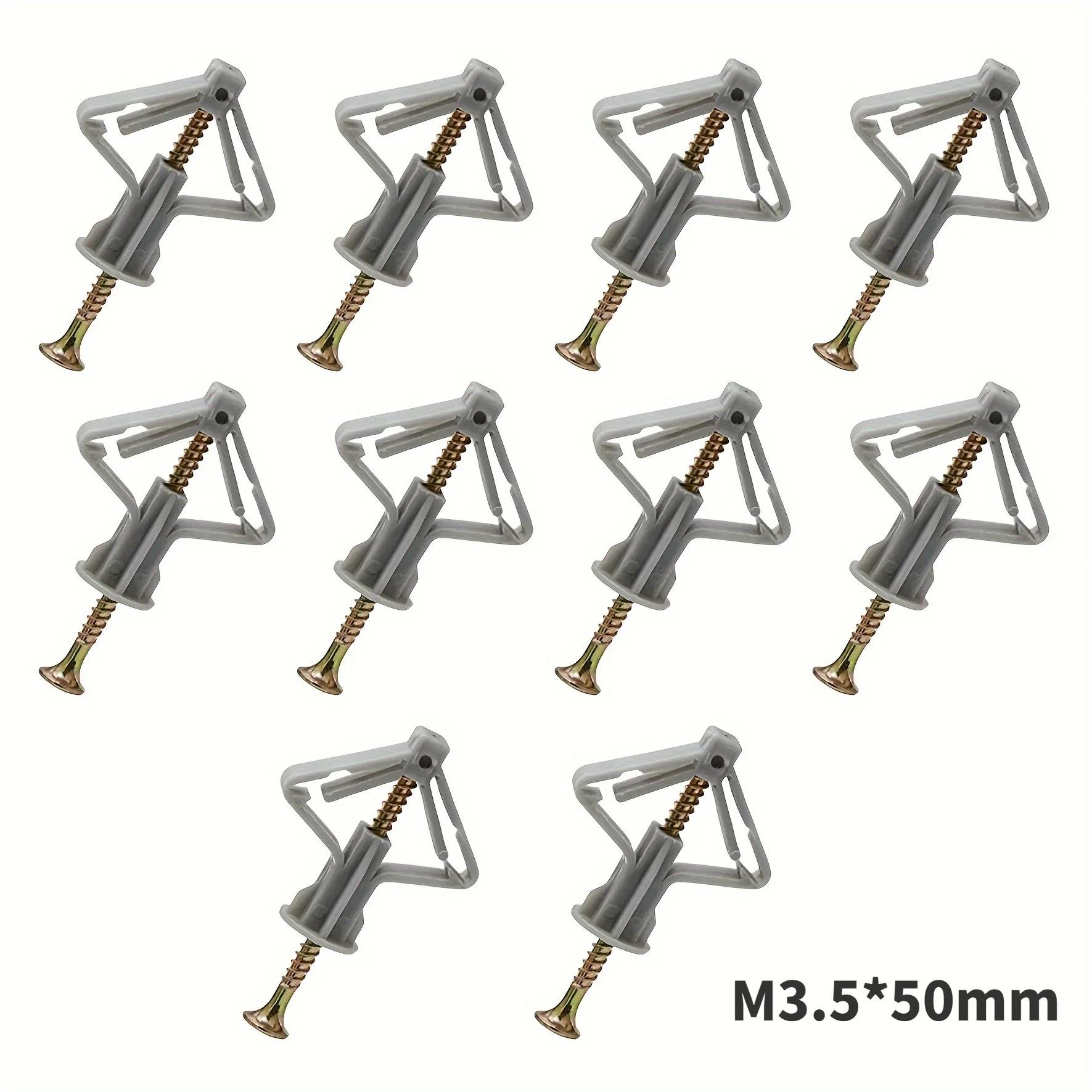 

10/50 M3.5 комплекты анкеров для пустотелых стен комплект анкеров для гипсокартона с винтами расширительная трубка самосверлящие трубы с оцинкованными винтами