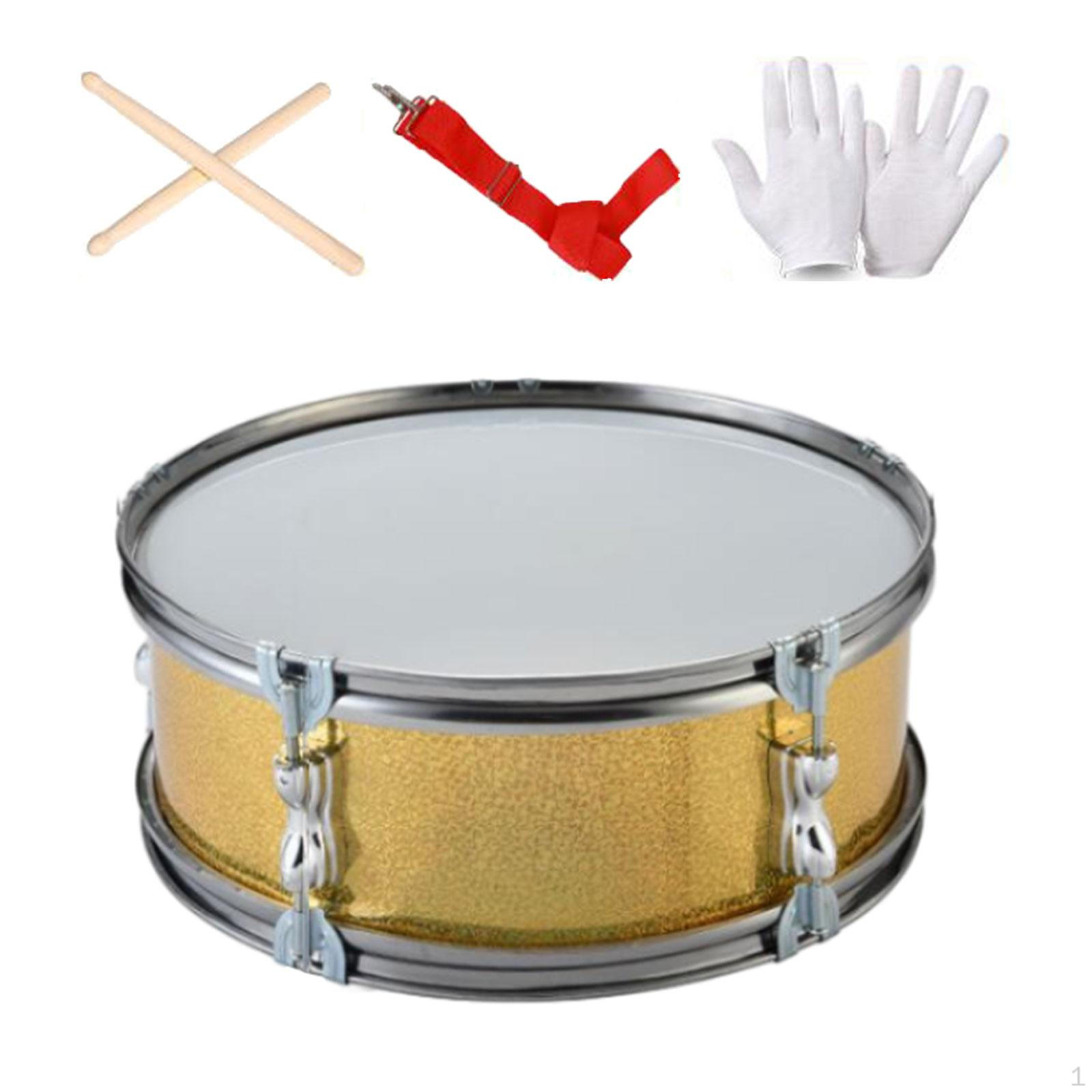

13-дюймовый малый барабан с перчатками, легкий музыкальный инструмент, музыкальный инструмент для девочек, начинающих и взрослых