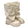 Fashion retro thick heel platform Martin boots women's summer versatile new trouser boots short boots