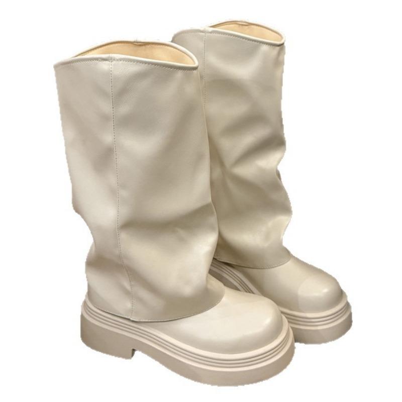 Fashion retro thick heel platform Martin boots women's summer versatile new trouser boots short boots