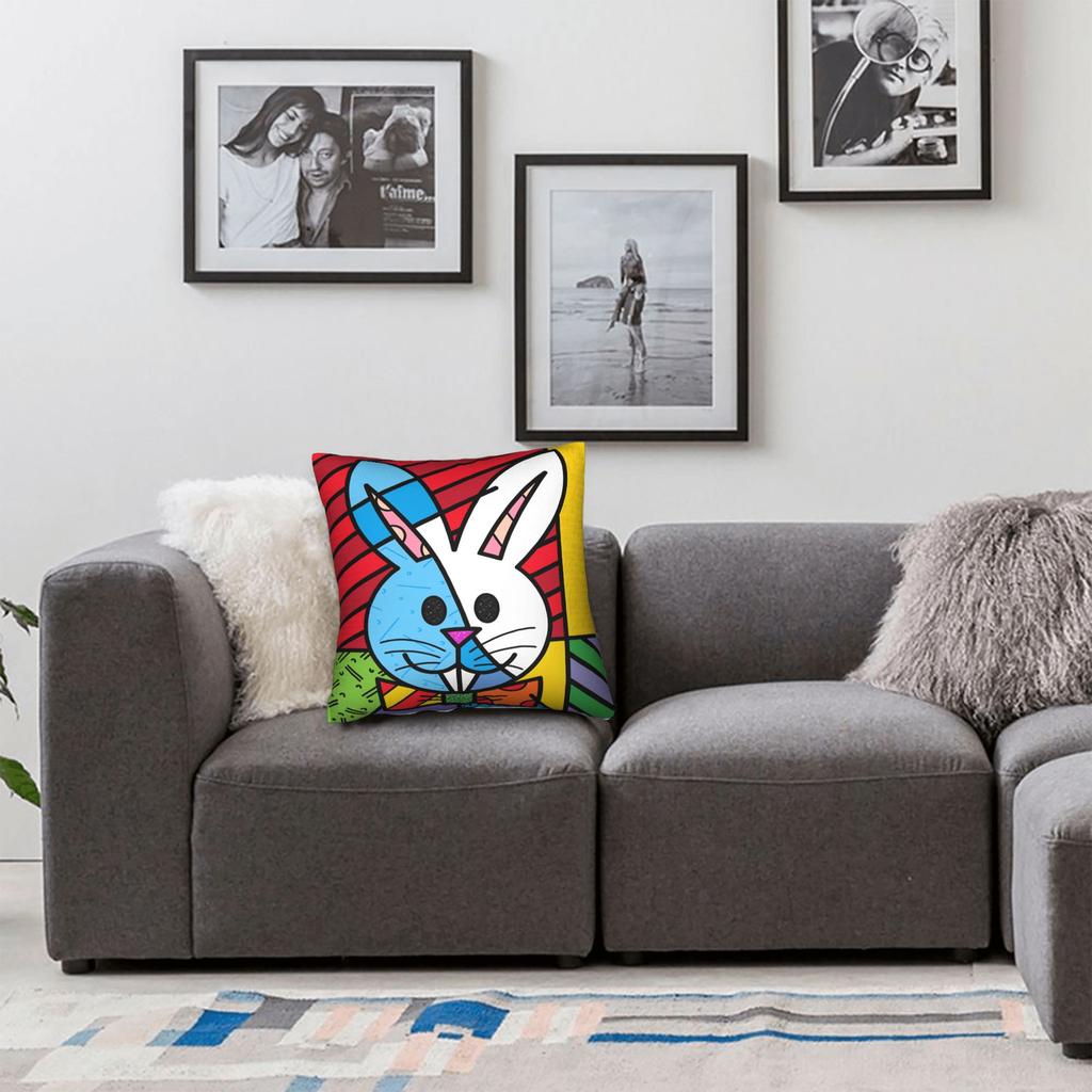 Brittos Art Rabbit Dog Heart Jesus Pillow Case Fashion Pillow Cover Soft Pillowcases For Couch Sofa Bedroom